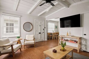 TV, fireplace, offices