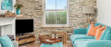 Smart-tv en een open haard