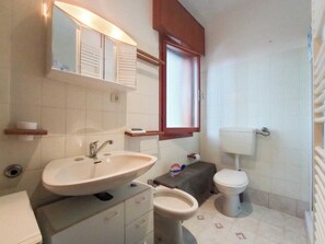 シャワー、ビデ、石鹸、トイレットペーパー