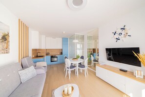Apartment, Courtyard View | 1 bedroom, in-room safe, laptop workspace, blackout curtains - Apartamenty EDEN & sauna Posesja Kapitańska Grzybowo by POSESJA APARTAMENTY (Grzybowo)