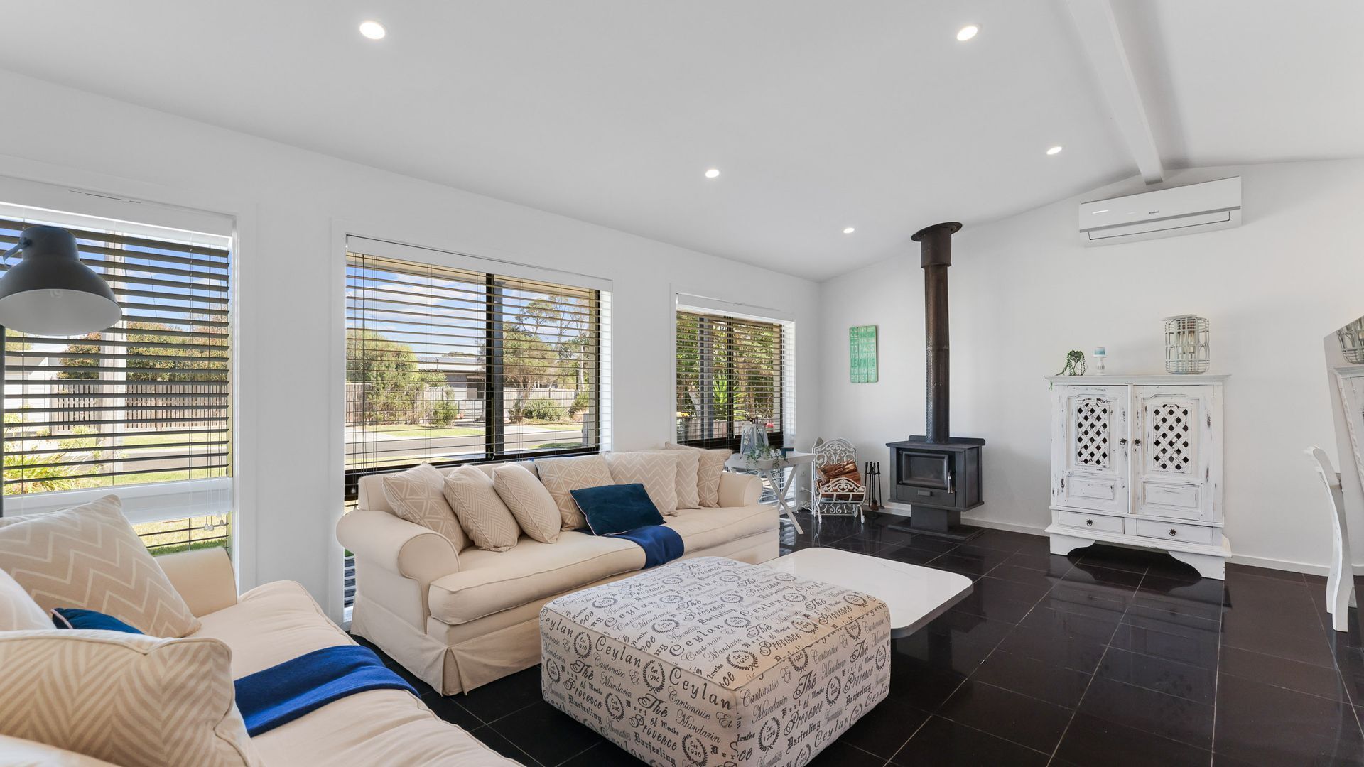 Fireplace, table tennis, books