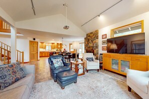 TV, DVD player, ping pong