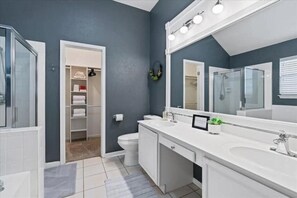 Hair dryer, towels, toilet paper