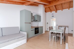 Appartement, 1 queensize bed met slaapbank, niet-roken, privébadkamer | Woonruimte