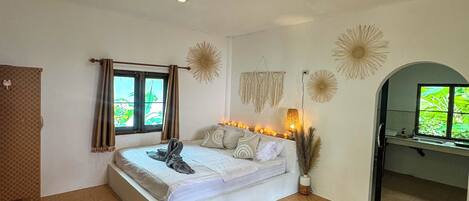 1 bedroom, iron/ironing board, bed sheets