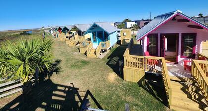 "Barbie" Bunkie adorable beach tiny home, Barbie Bunkie beach glamping cabin