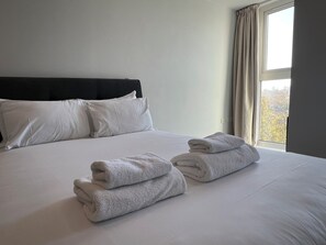 1 slaapkamer, een strijkplank/strijkijzer, wifi, beddengoed