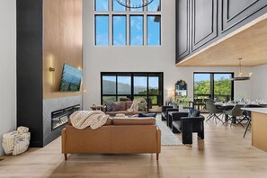 Smart TV, fireplace, video games, books
