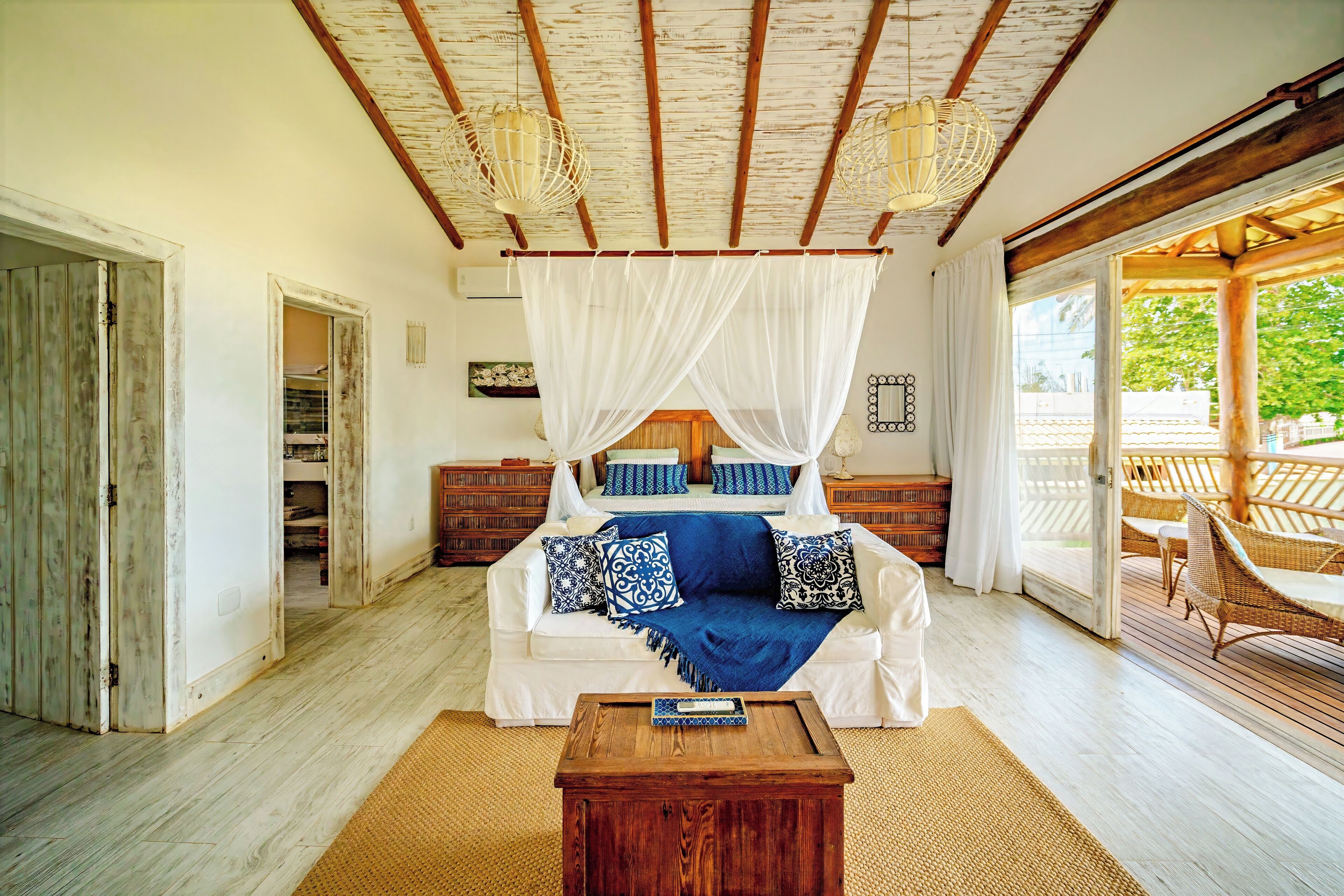 奢华双人房, 海滩景观 | 免费 WiFi、床单