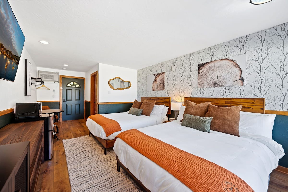 Standard Double Room, 2 Queen Beds, Ground Floor | 1 bedroom, premium bedding, free WiFi, bed sheets