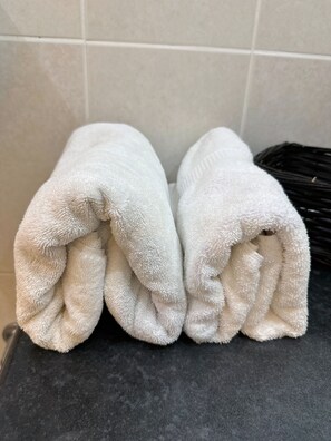 Handdoeken, zeep, toiletpapier