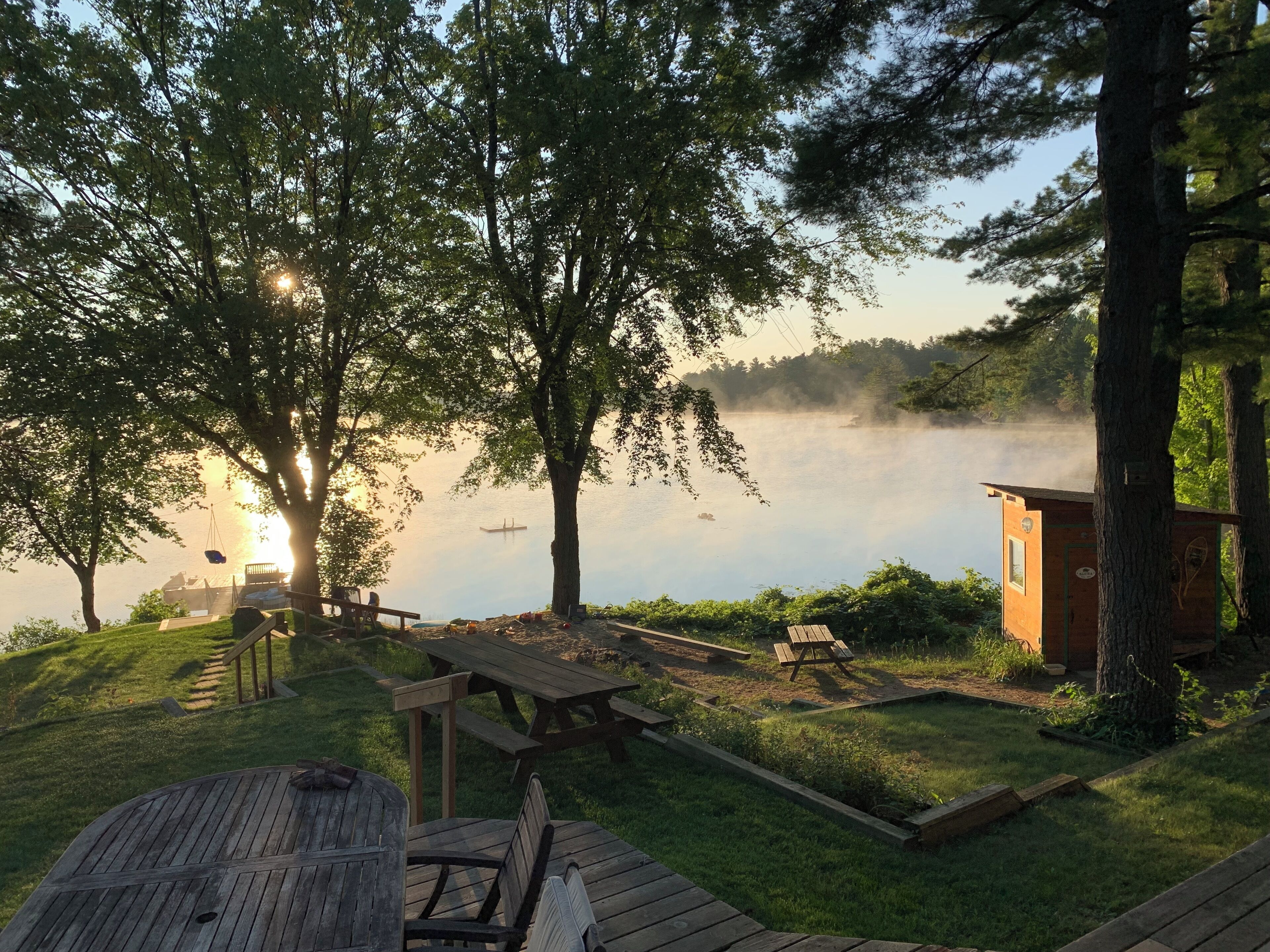 屋外ダイニングエリア