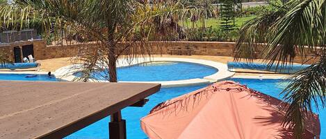 Outdoor pool, a heated pool