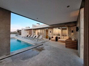 A heated pool