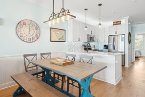 Dining - 2 Ocean view balconies, Walk to town, Beach access across the street! Summer Wind! (Folly Beach)