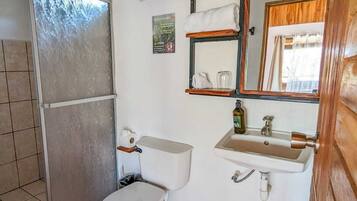 Serviettes fournies, savon, papier toilette