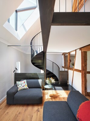 Interior - Renovated half-timbered house, Nothweiler house, old barn, traditional and modern (Nothweiler)