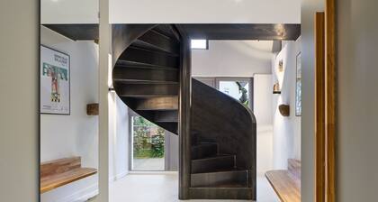 Renovated half-timbered house, Nothweiler house, old barn, traditional and modern