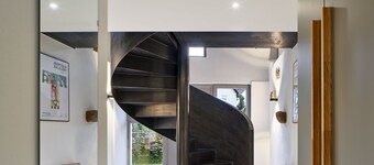 Renovated half-timbered house, Nothweiler house, old barn, traditional and modern