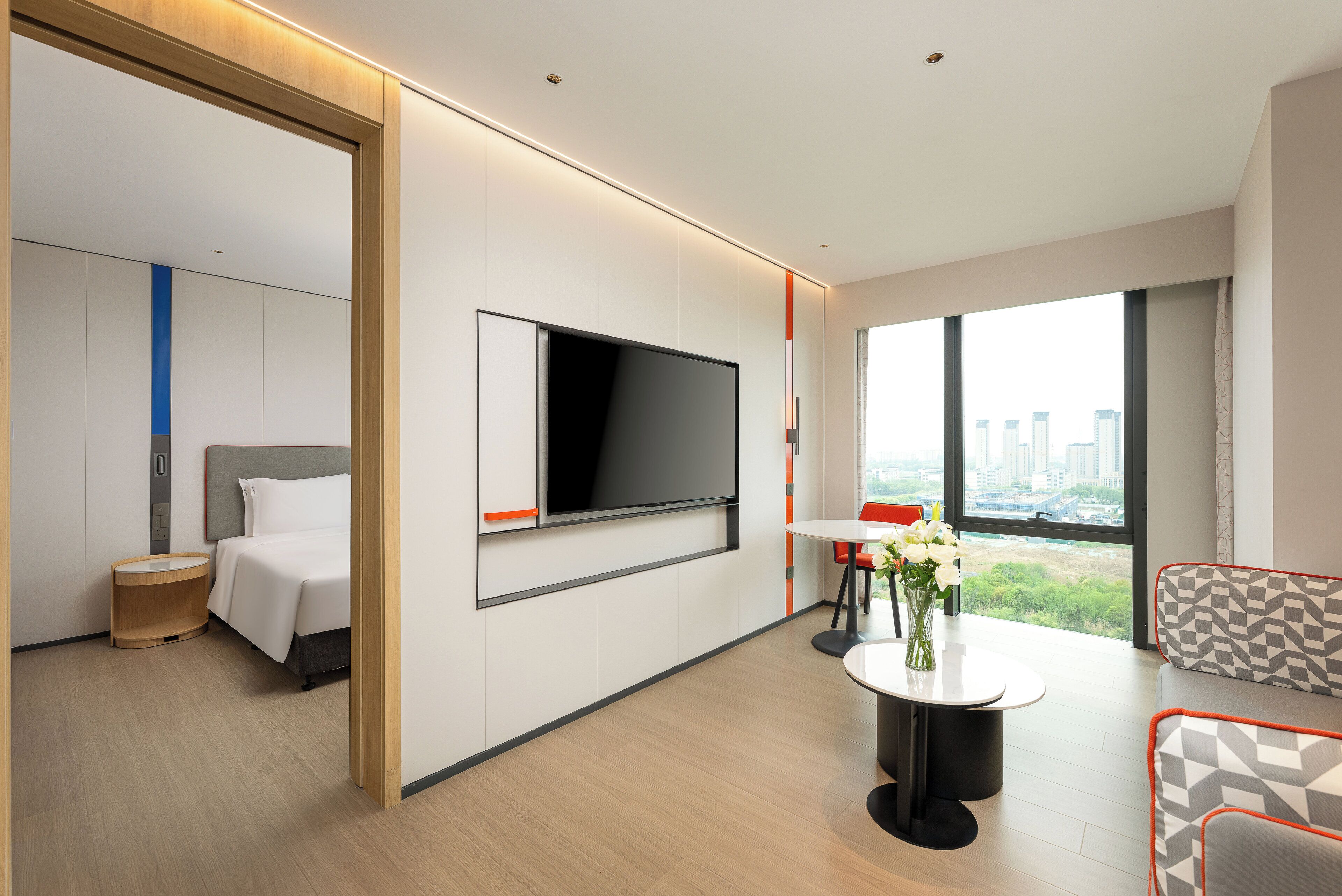 Suite, 1 slaapkamer | Verduisterende gordijnen, gratis wifi, beddengoed