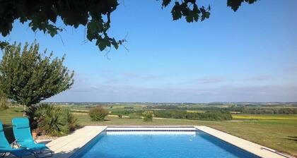 Beautiful house with pool and large garden with stunning views