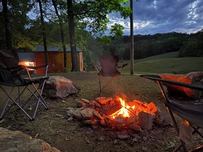 Cabin, 2 Bedrooms, Kitchen, Lake View | Terrace/patio - Newly Listed-Private 25-Acre Escape Near Red River Gorge (Beattyville)