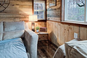 Cabin, 2 Bedrooms, Kitchen, Lake View | Living area - Newly Listed-Private 25-Acre Escape Near Red River Gorge (Beattyville)