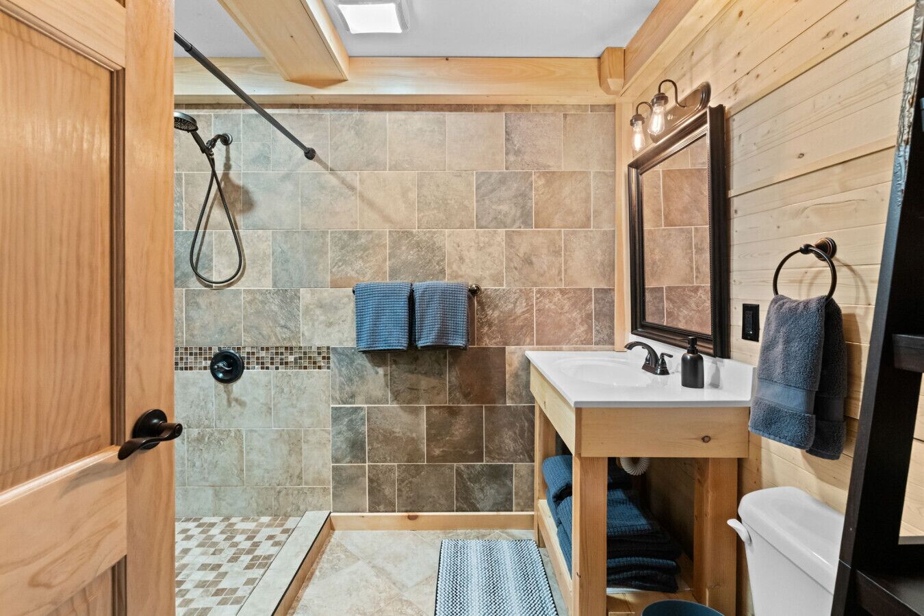 Hair dryer, towels