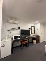 Laptop workspace, iron/ironing board, free WiFi