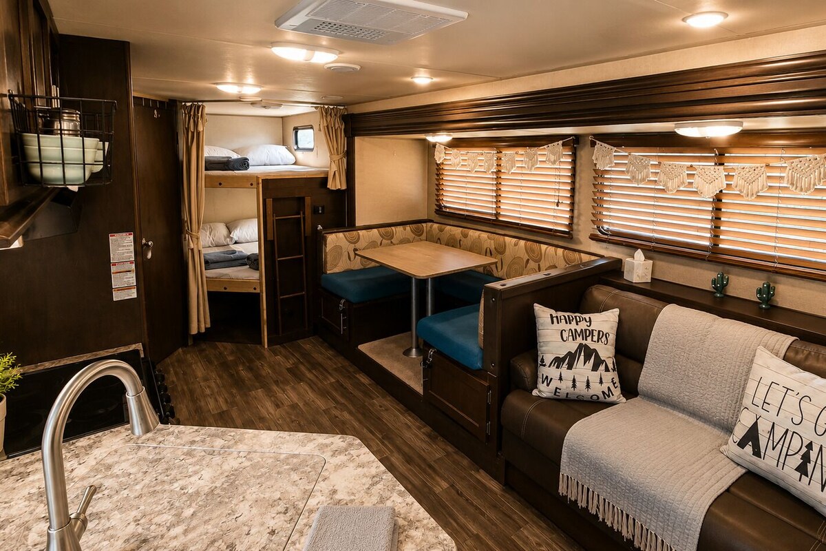 Deluxe Mobile Home, Multiple Beds | Laptop workspace, WiFi (free), individually decorated