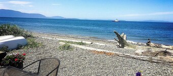 Charming beachfront cottage w/ sweeping views of San Juan Islands with WiFi, AC