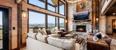 Smart TV, fireplace, video games