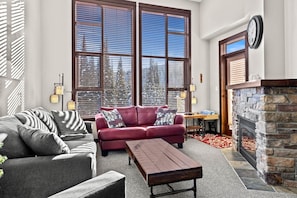 Condo, 2 Bedrooms | Living area - Sun Peaks Resort BC - Stones Throw Vacation Rentals (Sun Peaks)