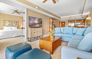 TV, DVD player, stereo