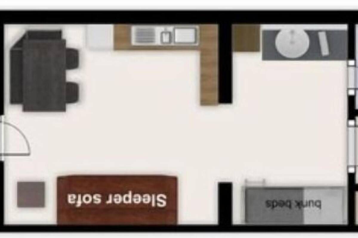 Condo, 1 phòng ngủ | Sơ đồ bố cục