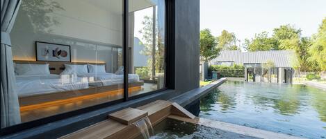 Indoor pool, outdoor pool