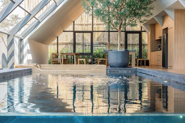 6-Bedroom Indoor Pool Villa (Hoshi) | Living area | 48-inch LCD TV with cable channels, DVD player