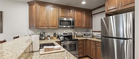 Condo, 2 Bedrooms | Private kitchen | Fridge, coffee/tea maker, toaster