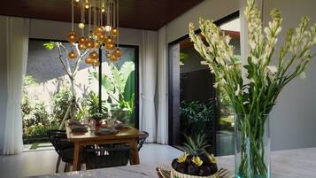 Luxury Villa, 3 Bedrooms, Pool View | Dining room