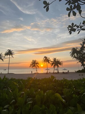 Beach nearby, white sand