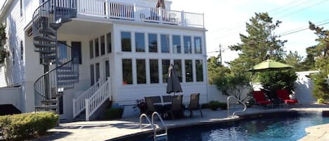 A heated pool