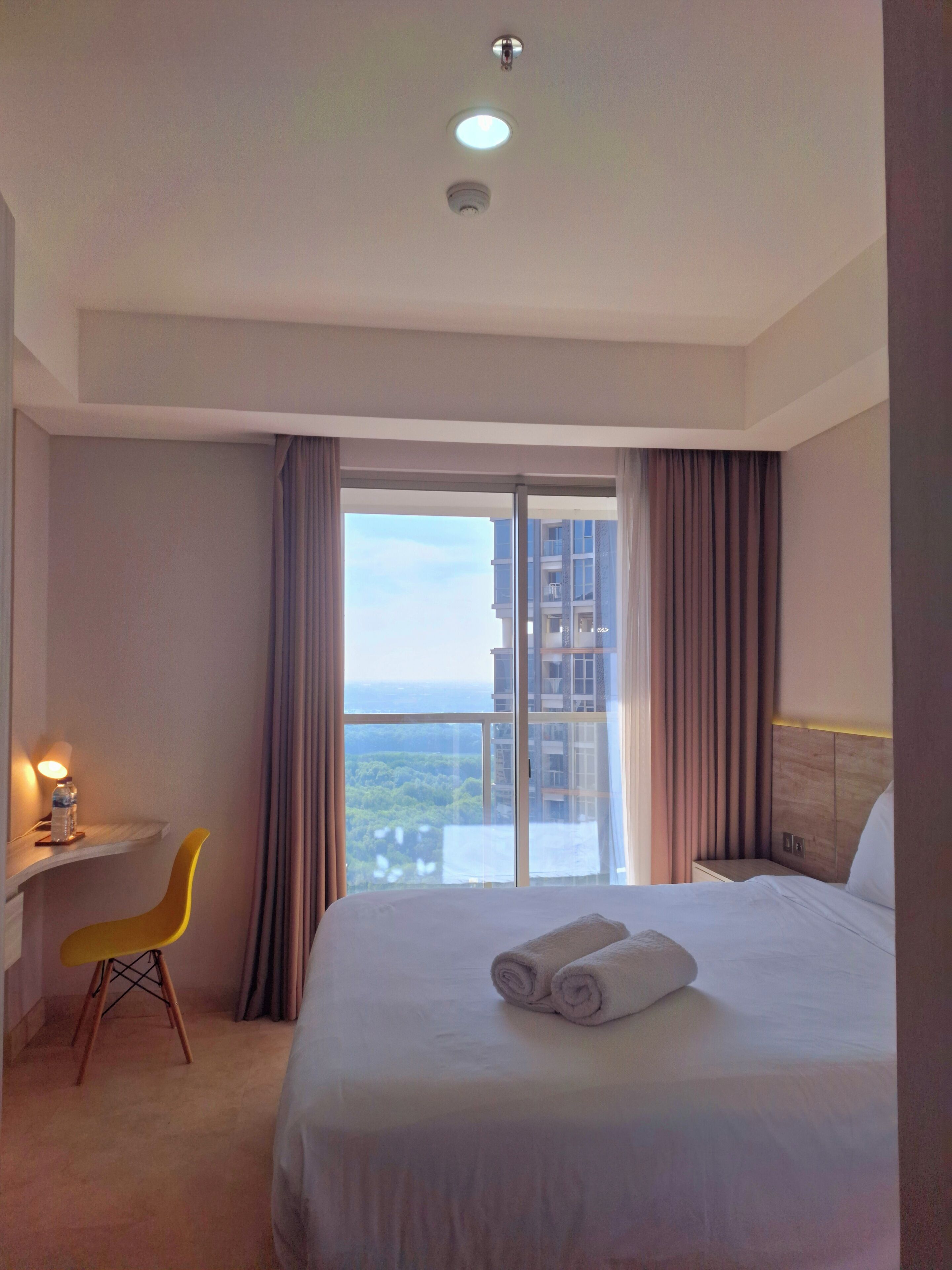 Premium bedding, individually furnished, desk, laptop workspace