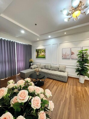 45-inch TV with digital channels, DVD player - SOL- Vinhomes Times City & Park Hill (Hanoi)