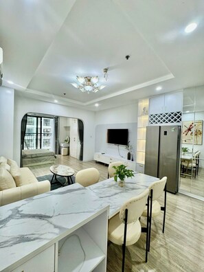 Standard Apartment, Balcony, Garden View | Laptop workspace, blackout drapes, iron/ironing board, free WiFi - SOL- Vinhomes Times City & Park Hill (Hanoi)