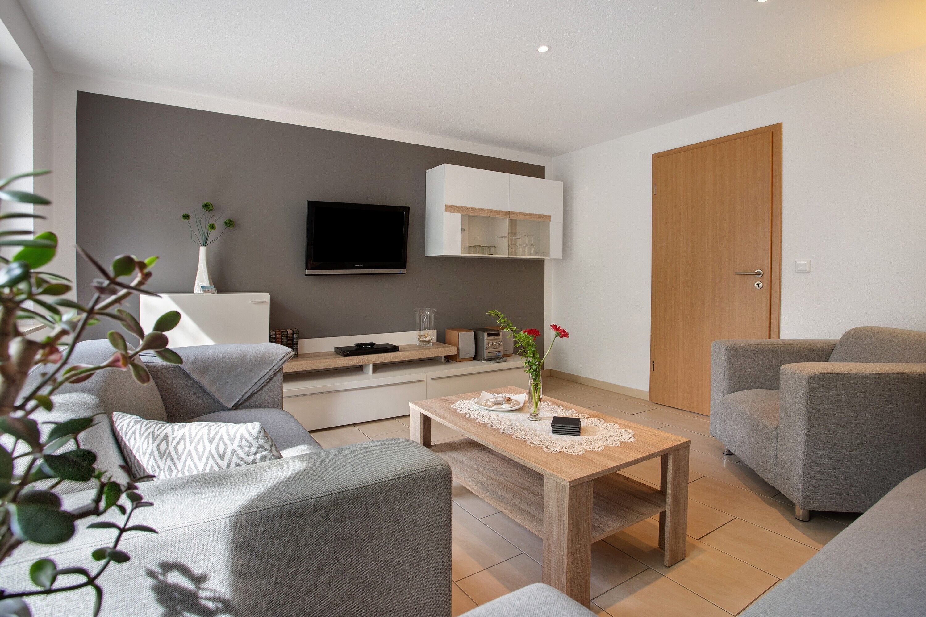 Fernseher, DVD-Player, Stereoanlage