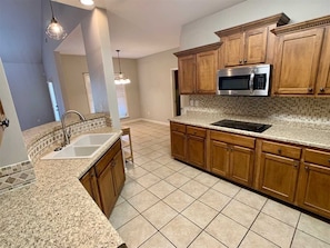 Microwave, oven, stovetop, dishwasher