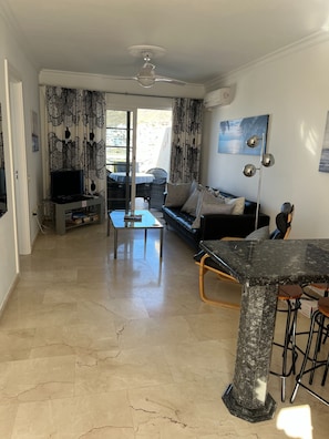 Apartment, 2 Bedrooms, Terrace, Mountain View | Living area - Playa De Mogan Mirador (Mogan)