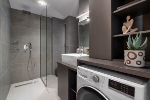 Bathroom - Comfy Apt terrace and parking 800m to old town and beach (Chania)
