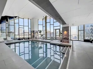 Indoor pool, a heated pool