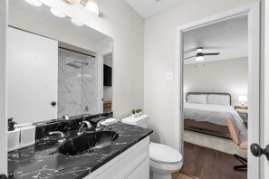 Hair dryer, towels
